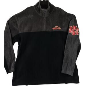 Orange County Choppers Vintage Fleece Sweater XXL Black/Gray Quarter Zip Logo‎